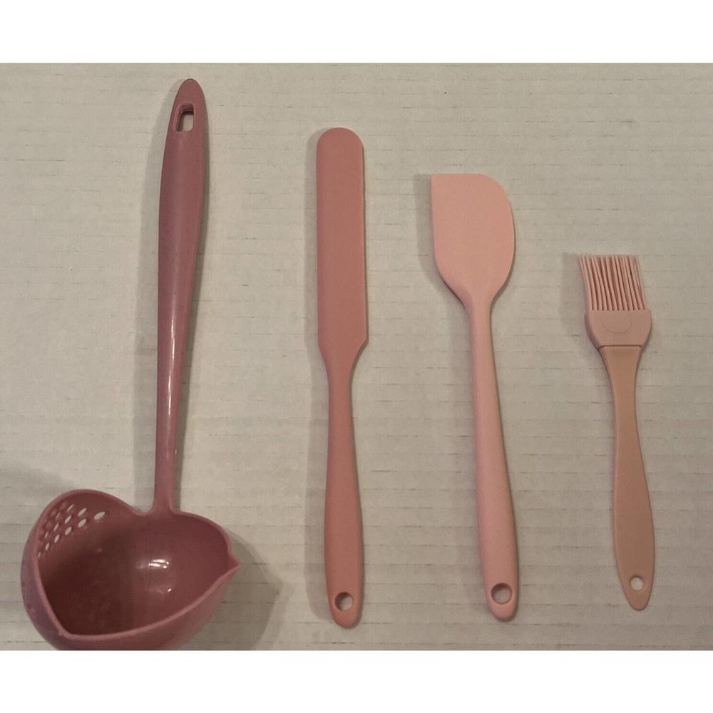 Set Of Four Nordic Pink Baking Cooking Utensils